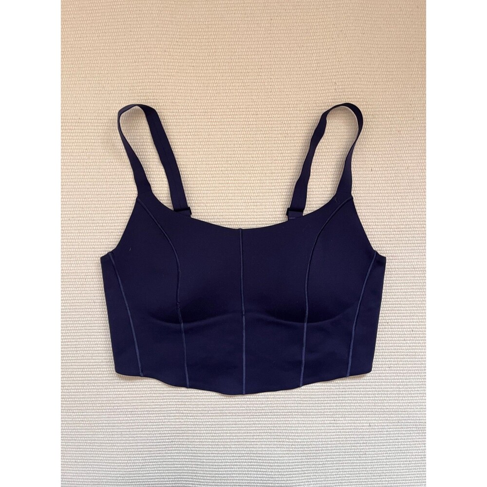 OFFLINE Aerie Real Me Hold Up Corset Sports Bra in Navy Size MEDIUM